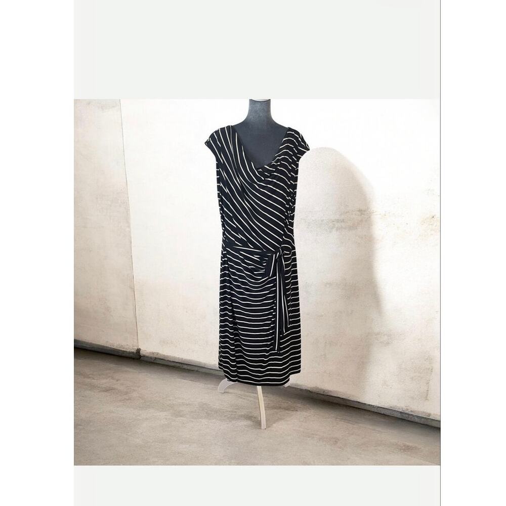 Lauren Ralph Lauren Black White Striped Nautical Size 22W
